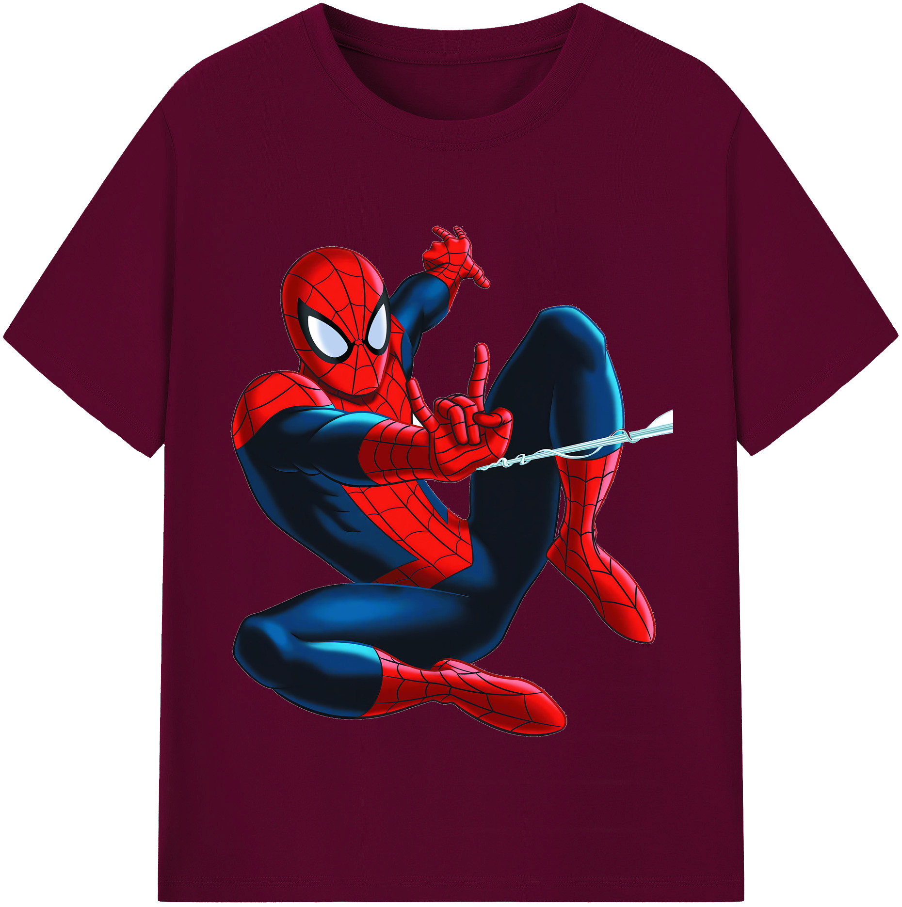 （画像用） Spider Man スパイダーマン レディースカジュアルプリントTシャツ（綿100％）